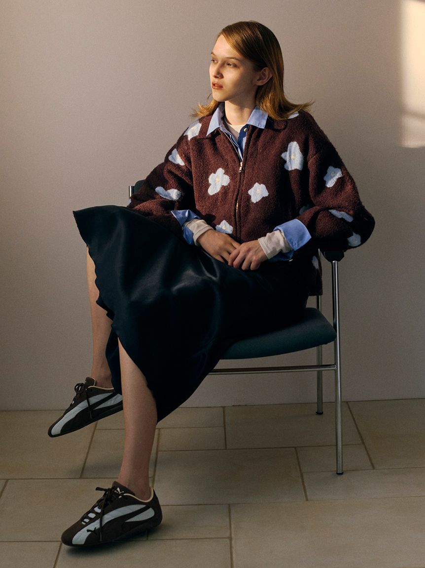 emmi atelier「ブルゾンライクカーディガン」|カーディガン|