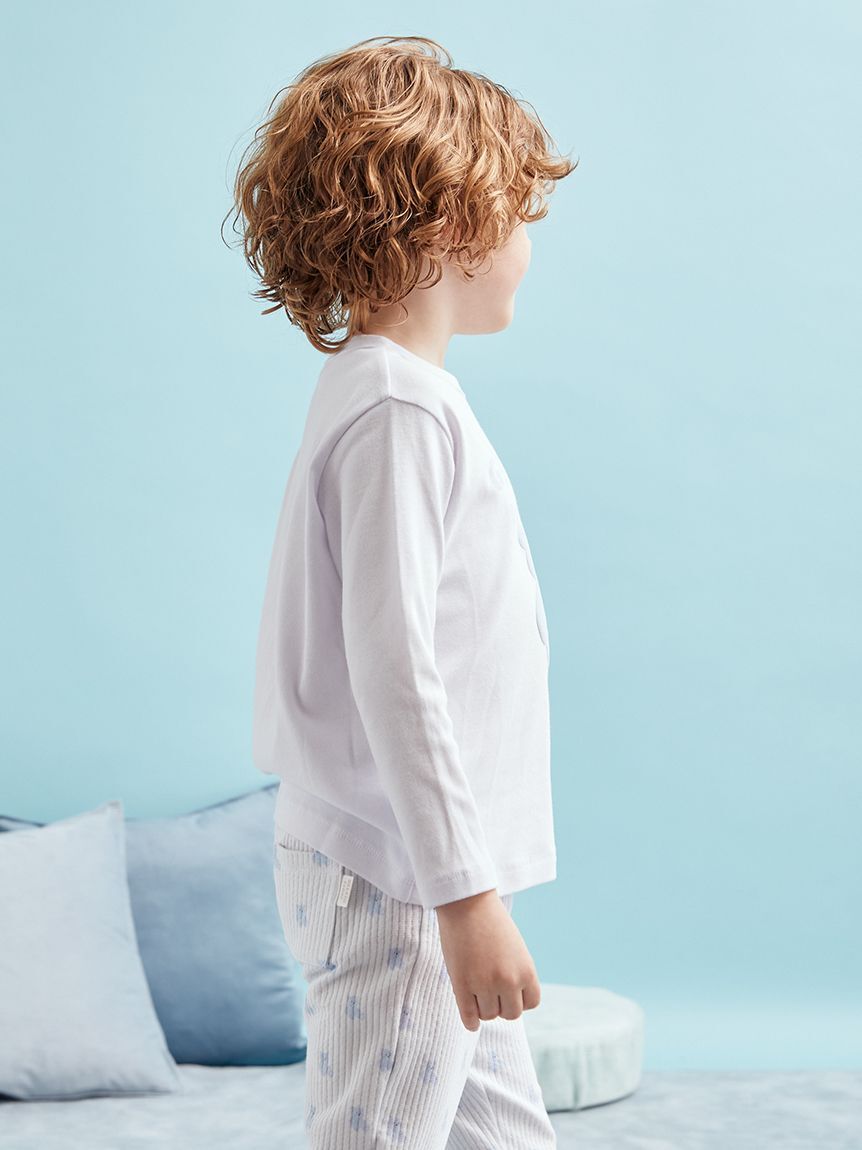 gelato pique kids&baby「【KIDS】ぬいぐるみワンポイントロンT」|ルームウェア|