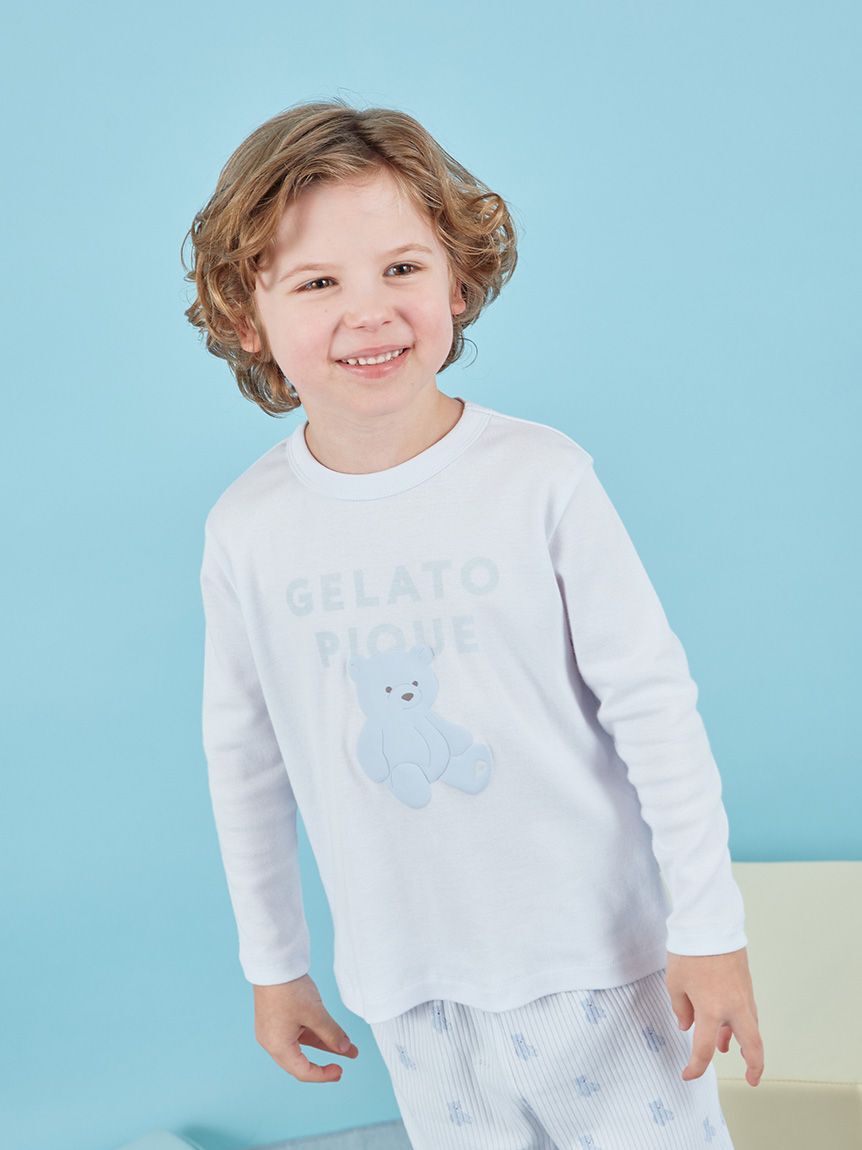 gelato pique kids&baby「【KIDS】ぬいぐるみワンポイントロンT」|ルームウェア|