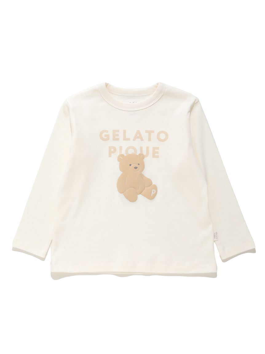 gelato pique kids&baby「【KIDS】ぬいぐるみワンポイントロンT」|ルームウェア|