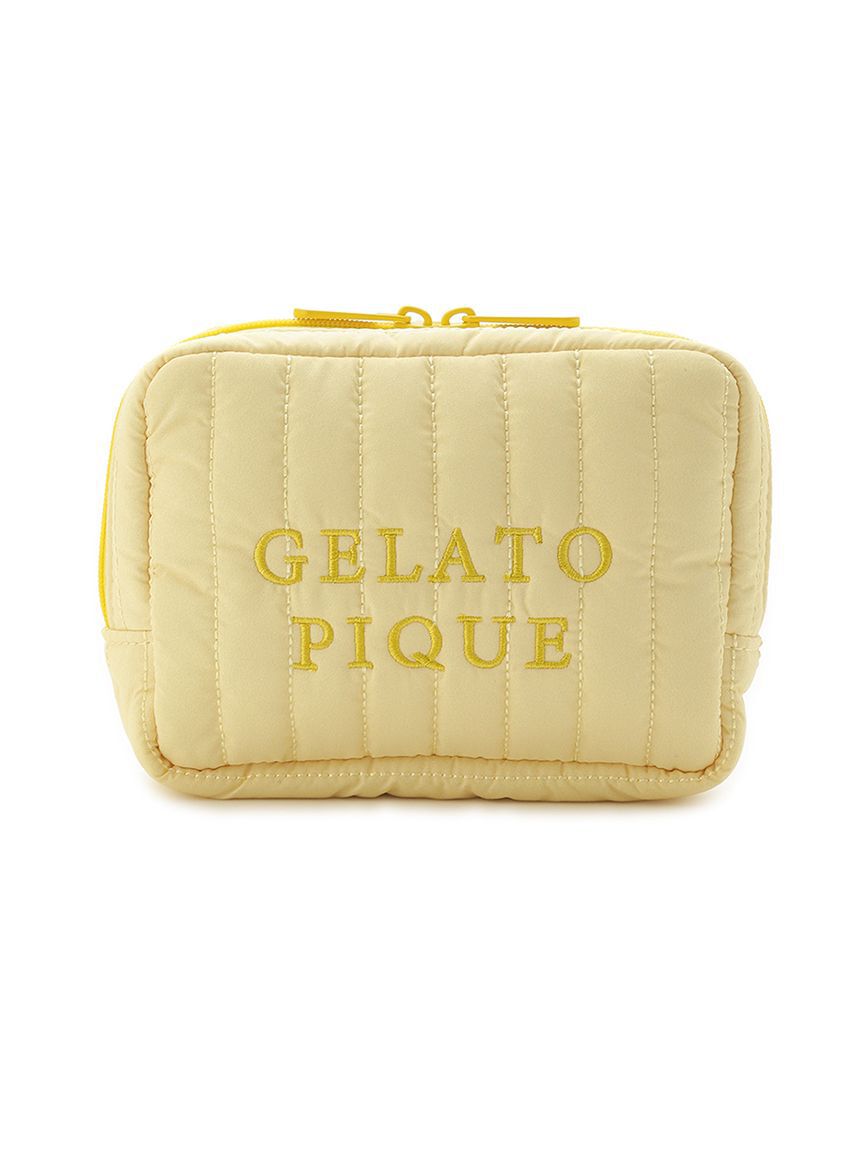 gelato pique「キルティングロゴポーチ」|ポーチ|YEL