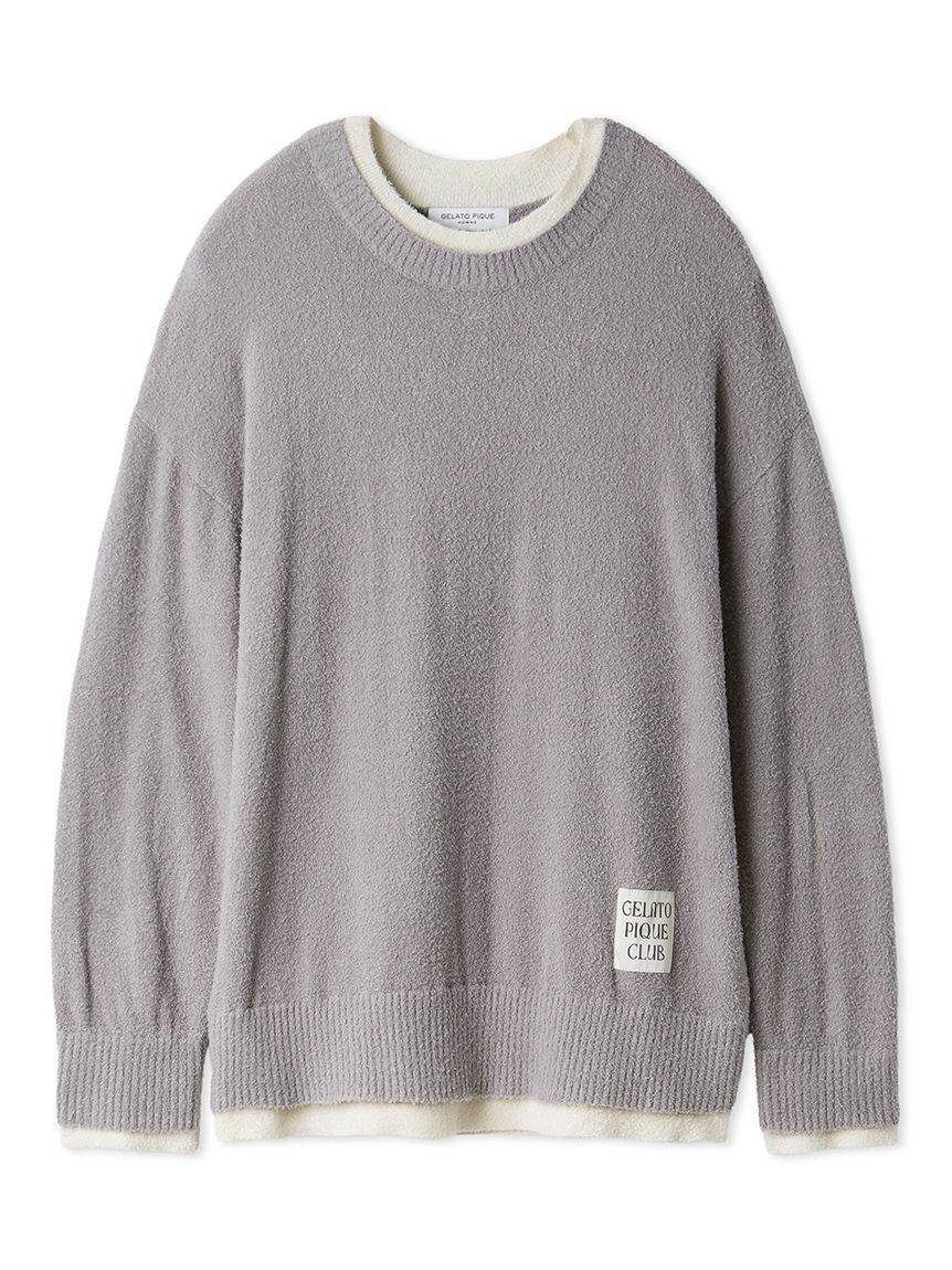 GELATO PIQUE HOMME「【HOMME】レイヤードホットスムーズィープルオーバー」|プルオーバー|GRY