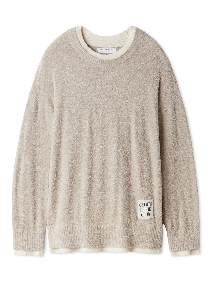 GELATO PIQUE HOMME「【HOMME】レイヤードホットスムーズィープルオーバー」|プルオーバー|BEG