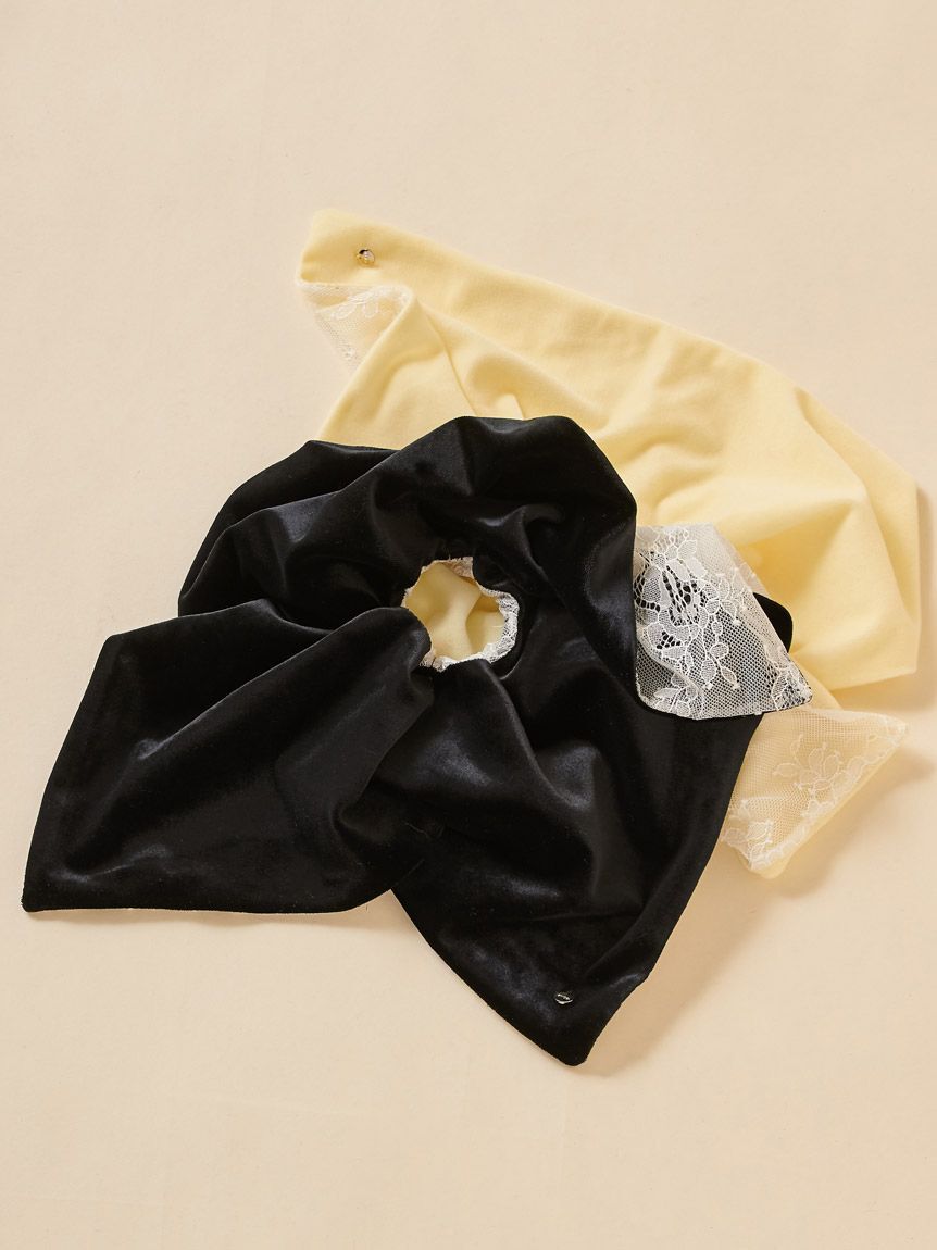 SNIDEL「レースコンビベロアシュシュ」|ヘアバンド|