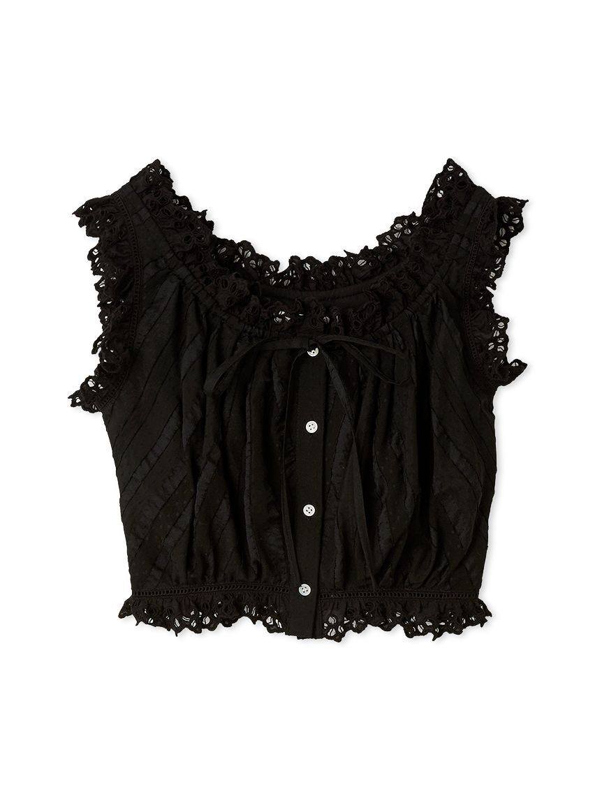 SNIDEL「クロップドコットンフリルブラウス」|シャツ・ブラウス|