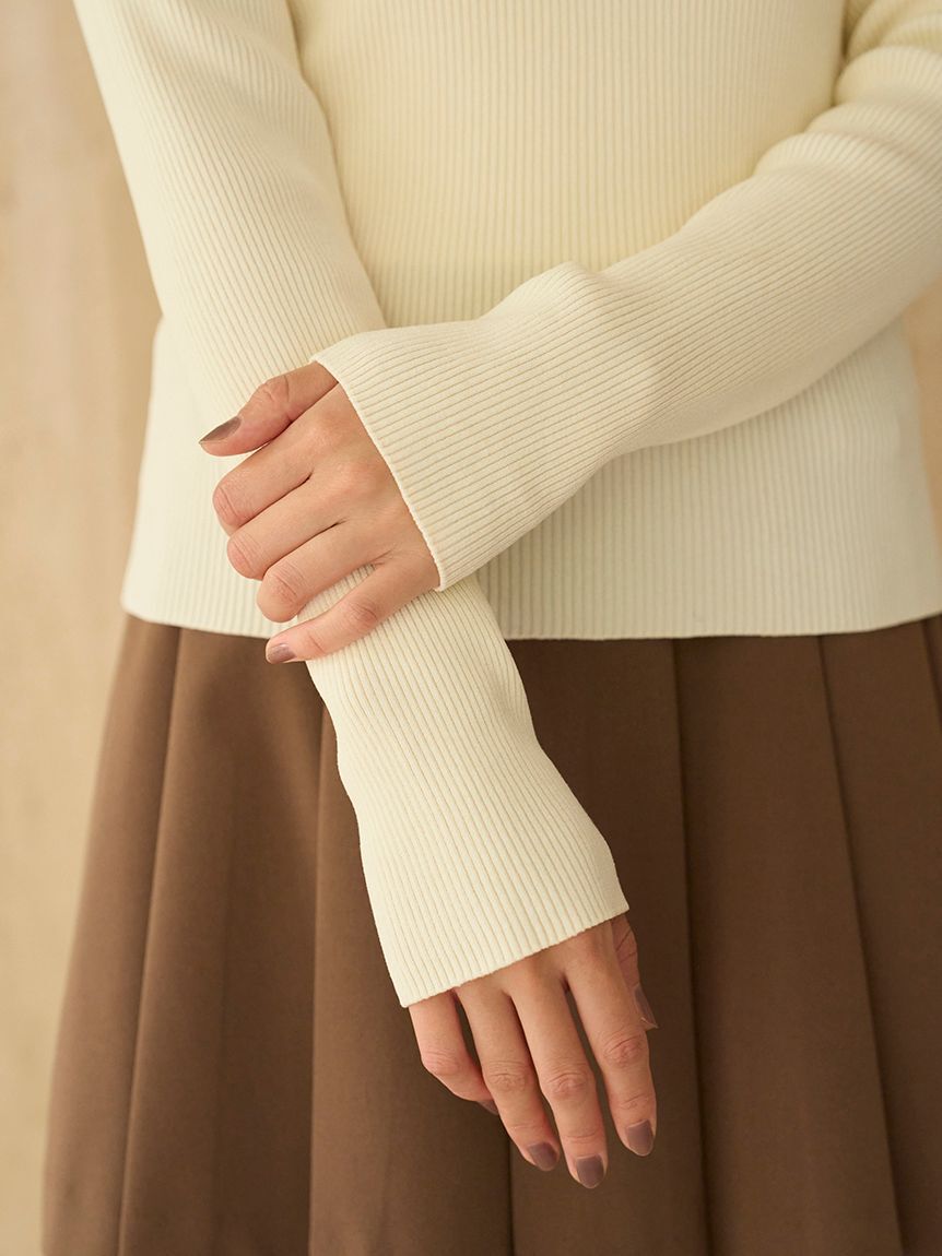 SNIDEL「ハーフジップポロニットプルオーバー」|ニット・セーター|