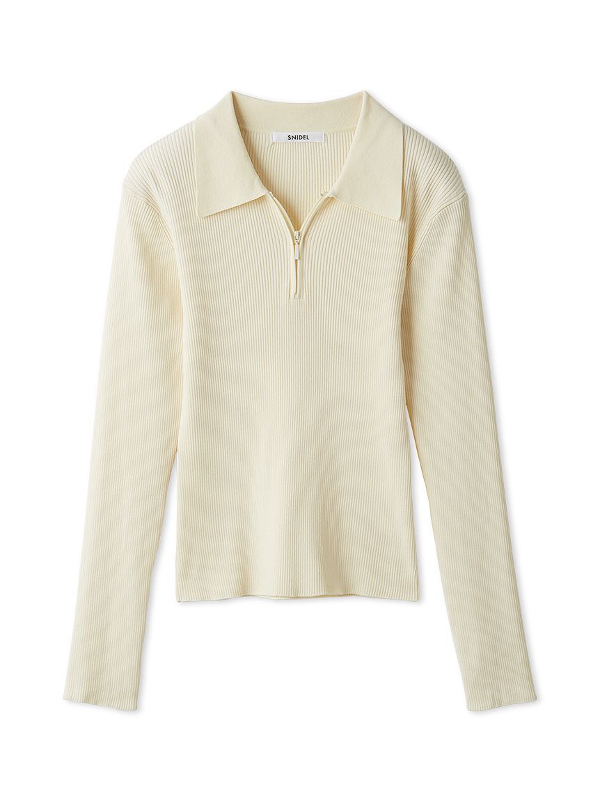 SNIDEL「ハーフジップポロニットプルオーバー」|ニット・セーター|
