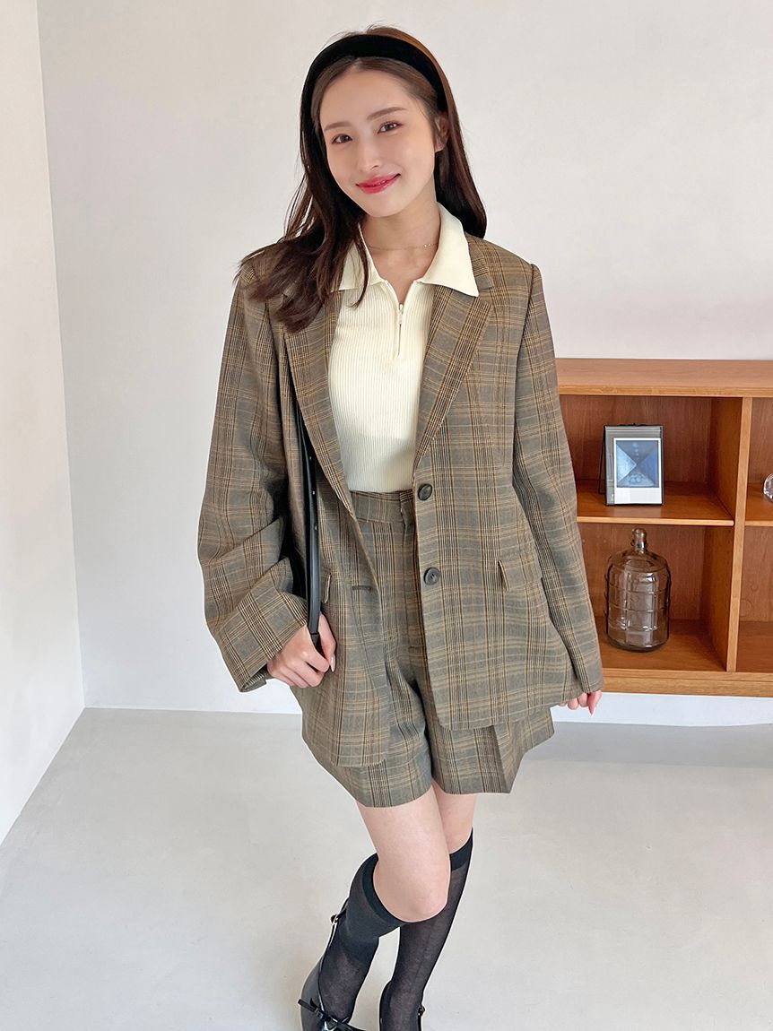 SNIDEL「ハーフジップポロニットプルオーバー」|ニット・セーター|