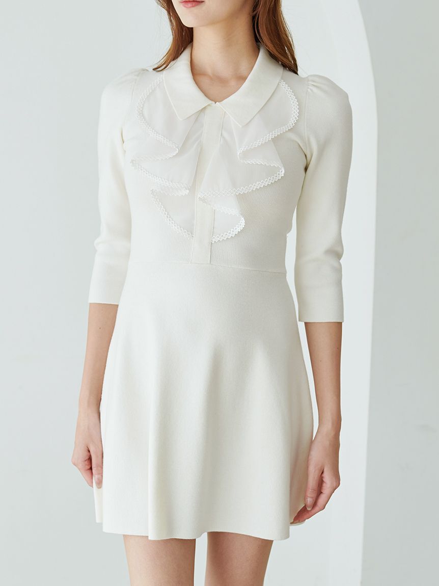 SNIDEL「ラッフルミニニットワンピース」|ワンピース|