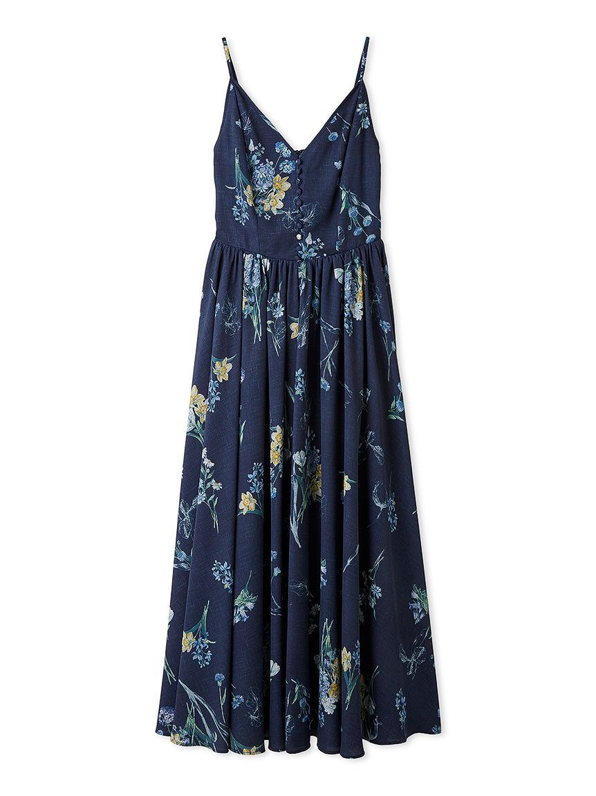 FRAY I.D「【00サイズ】ボタニカルプリントキャミソールワンピース」|ワンピース|