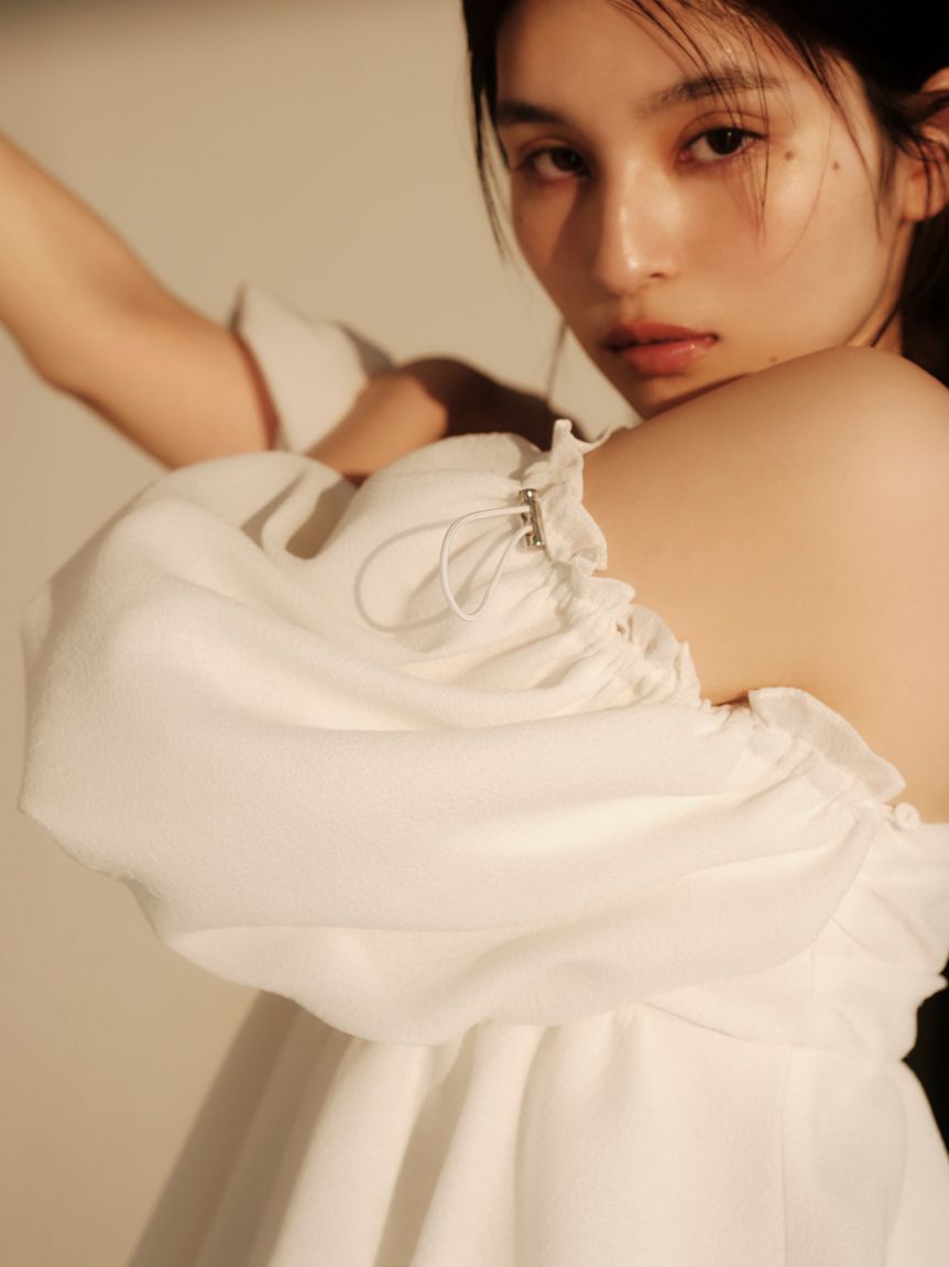 FRAY I.D「3wayオフショルパフスリーブブラウス／ウォッシャブル」|シャツ・ブラウス|