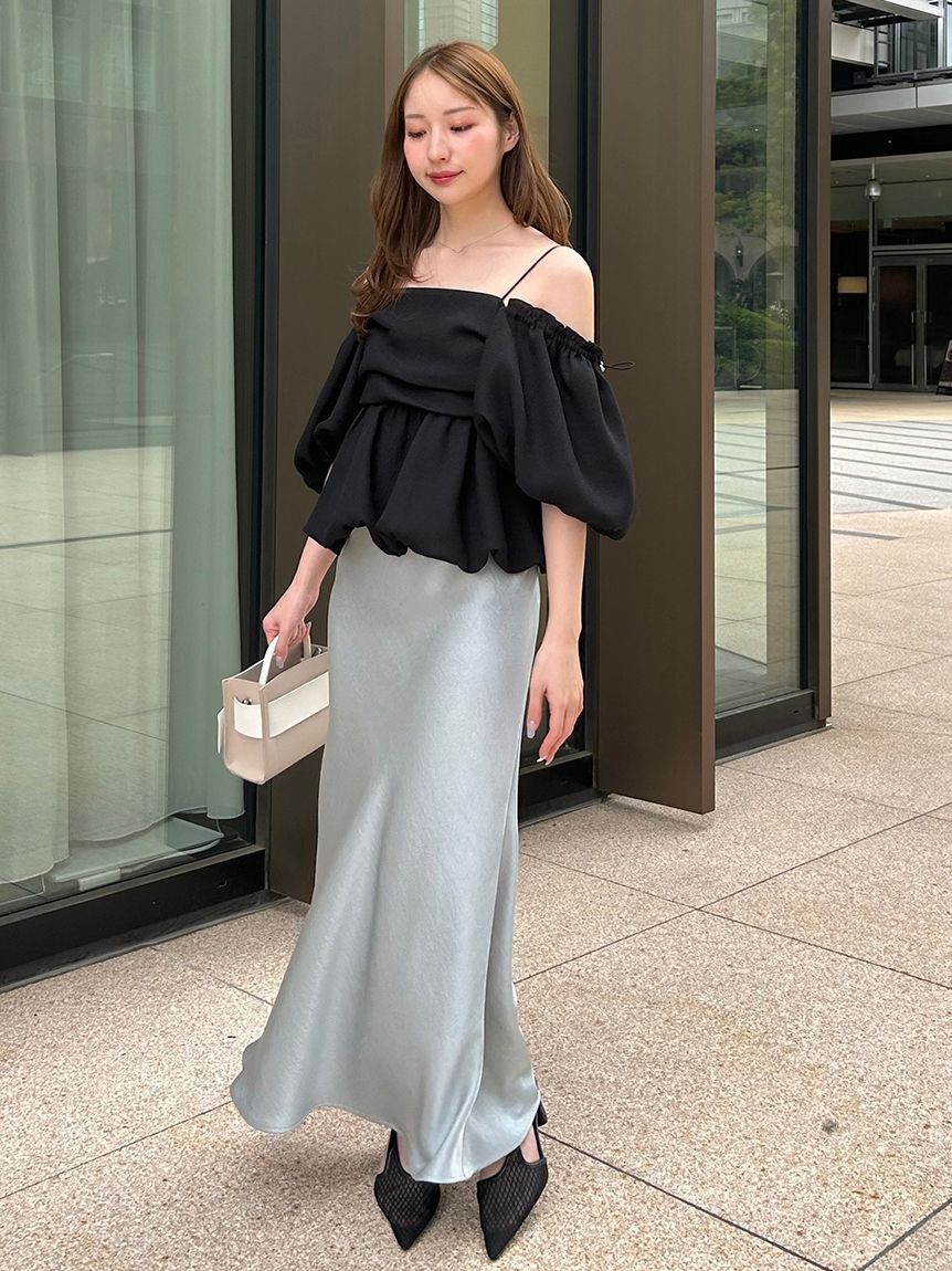 FRAY I.D「3wayオフショルパフスリーブブラウス／ウォッシャブル」|シャツ・ブラウス|