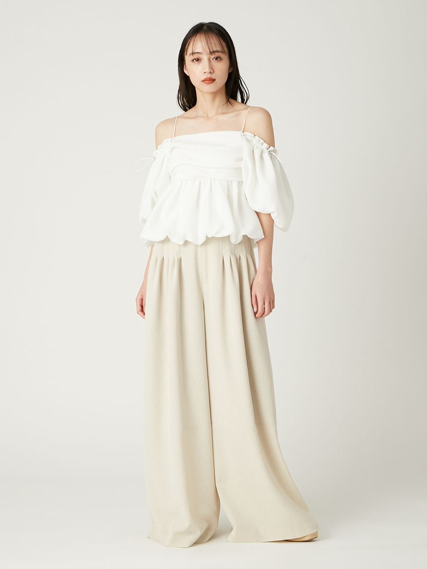 FRAY I.D「3wayオフショルパフスリーブブラウス／ウォッシャブル」|シャツ・ブラウス|