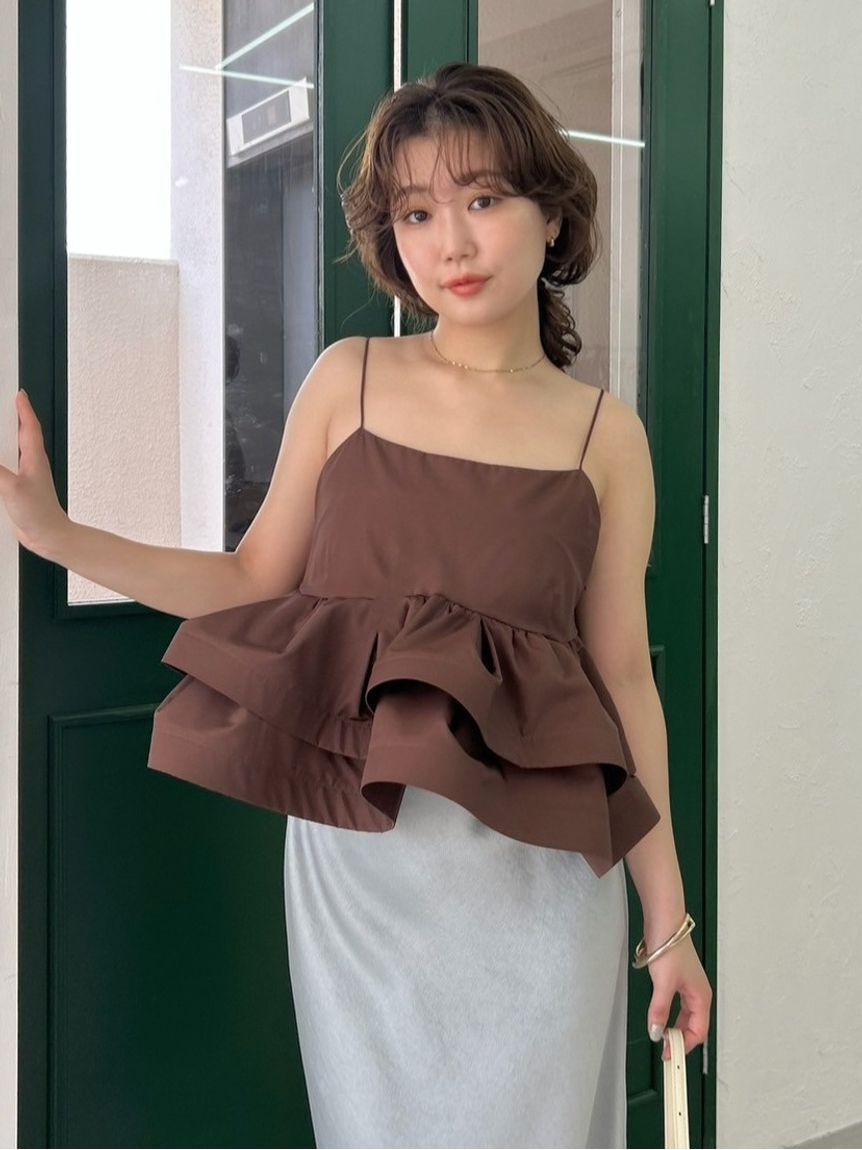 FRAY I.D「ラッフルヘムデザインキャミソール」|キャミソール|BRW