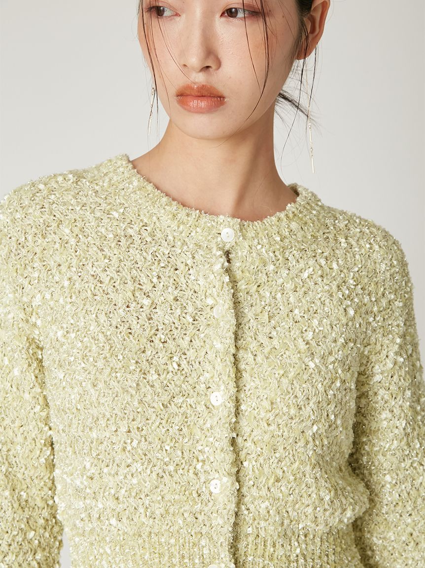 FRAY I.D「スパングルヤーンラメカーディガン」|カーディガン|