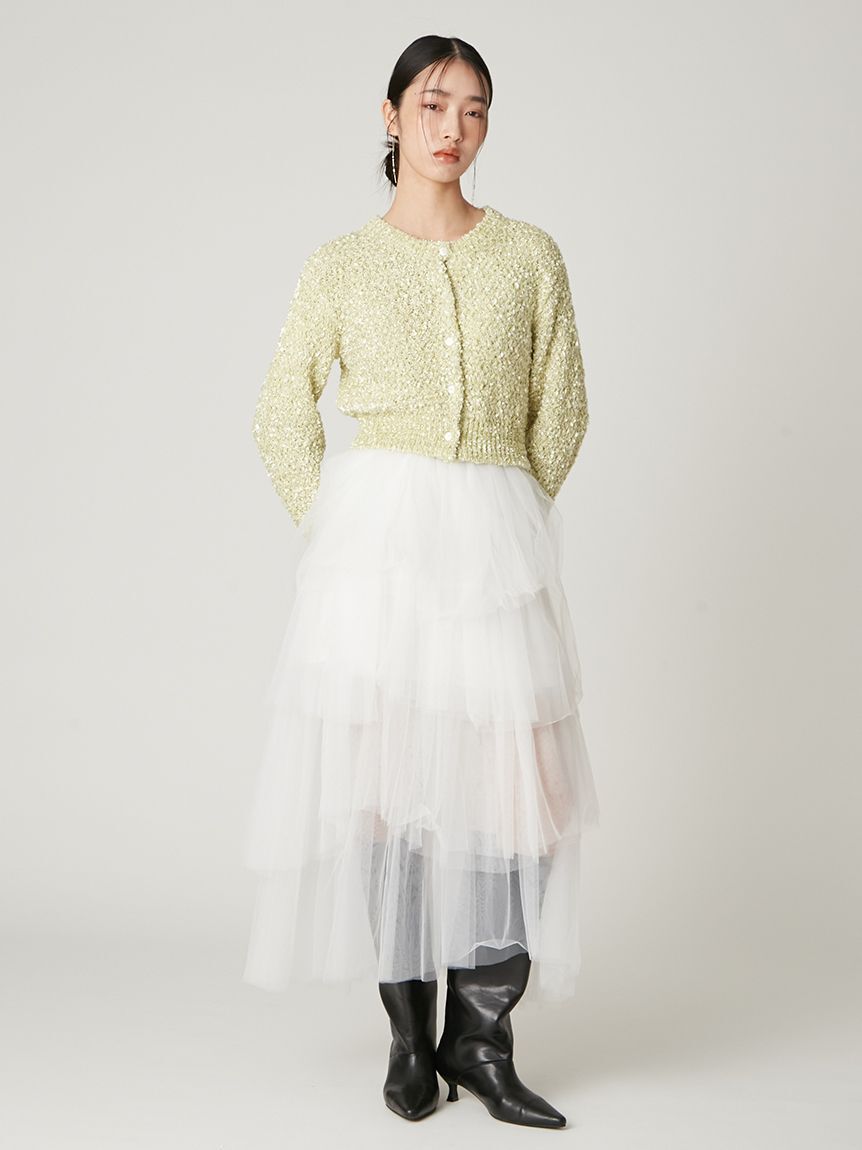 FRAY I.D「スパングルヤーンラメカーディガン」|カーディガン|