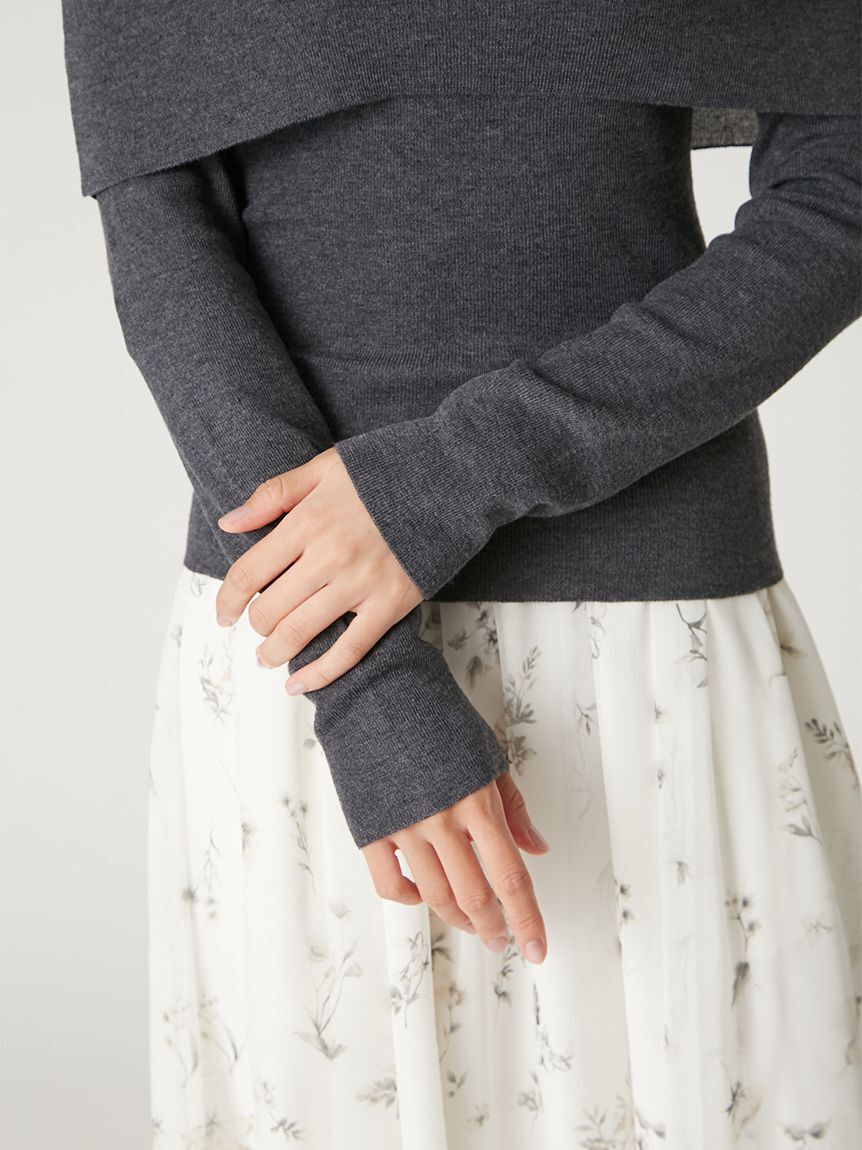 FRAY I.D「ウールシルクブレンドオフショルニット」|ニット・セーター|