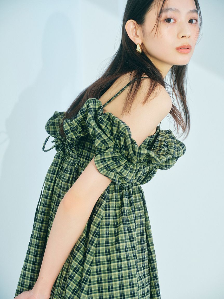 LILY BROWN「エンジェルスリーブボリュームワンピース」|ワンピース|