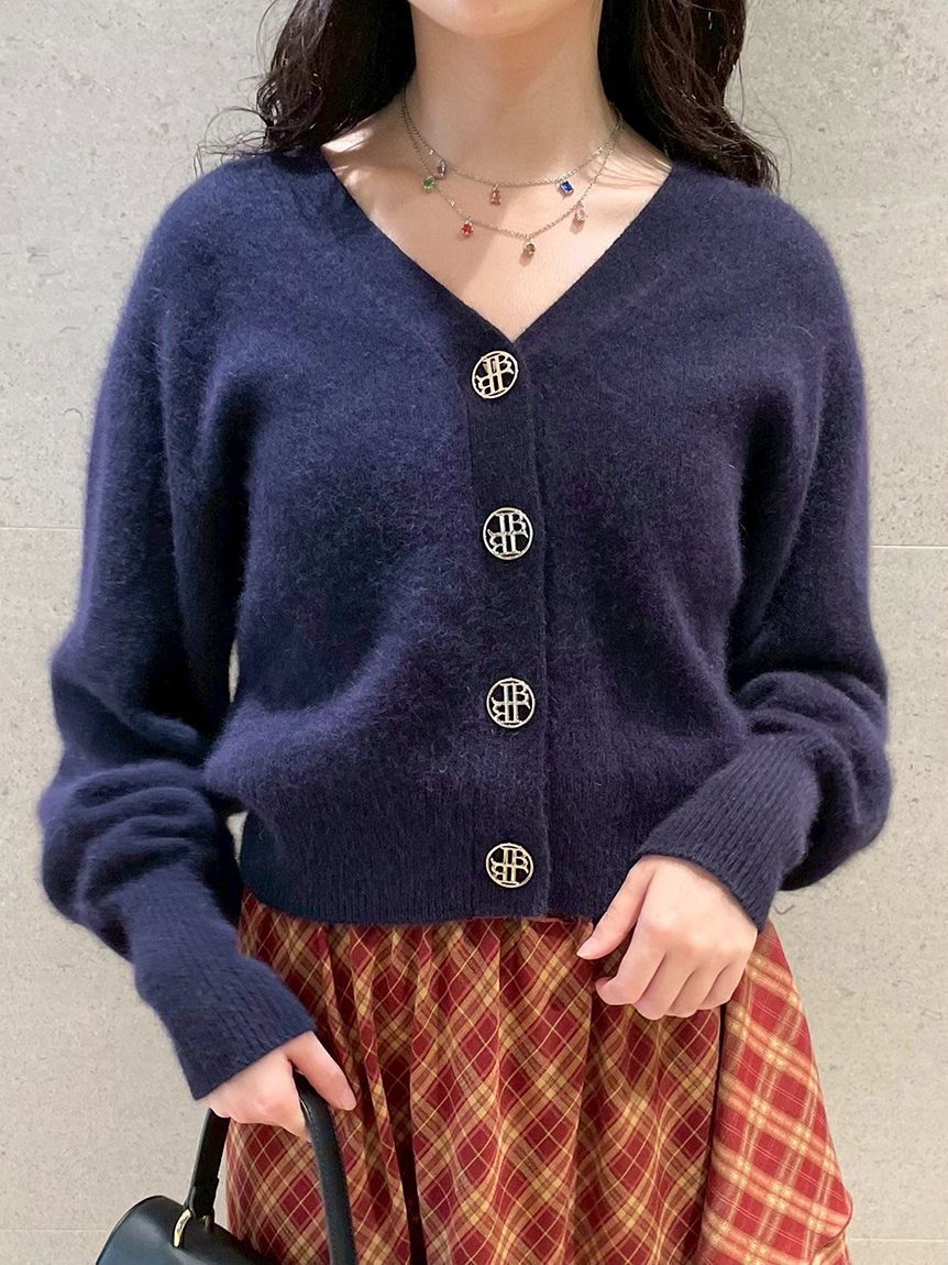 LILY BROWN「LBロゴフォックスニットカーデ」|カーディガン|