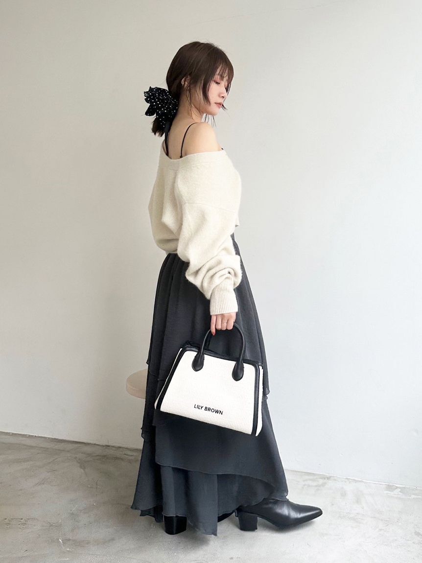 LILY BROWN「LBロゴフォックスニットカーデ」|カーディガン|