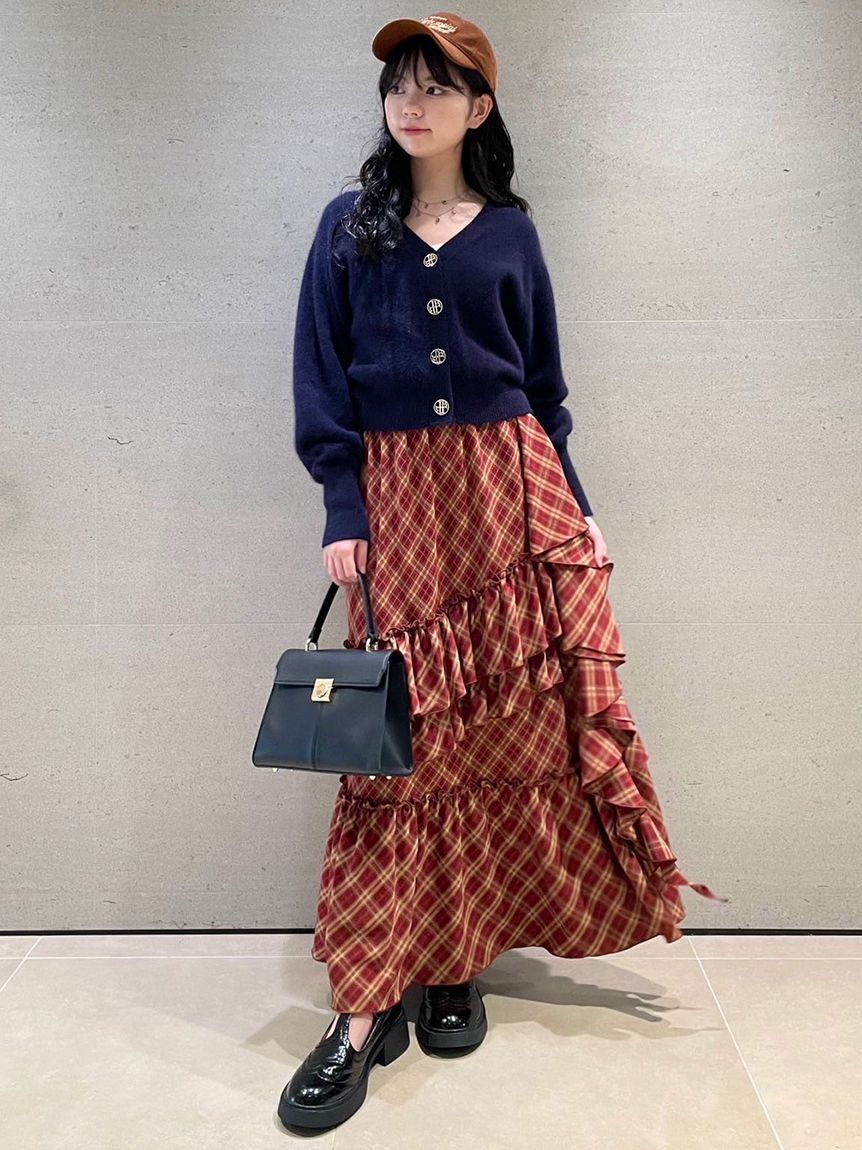 LILY BROWN「LBロゴフォックスニットカーデ」|カーディガン|