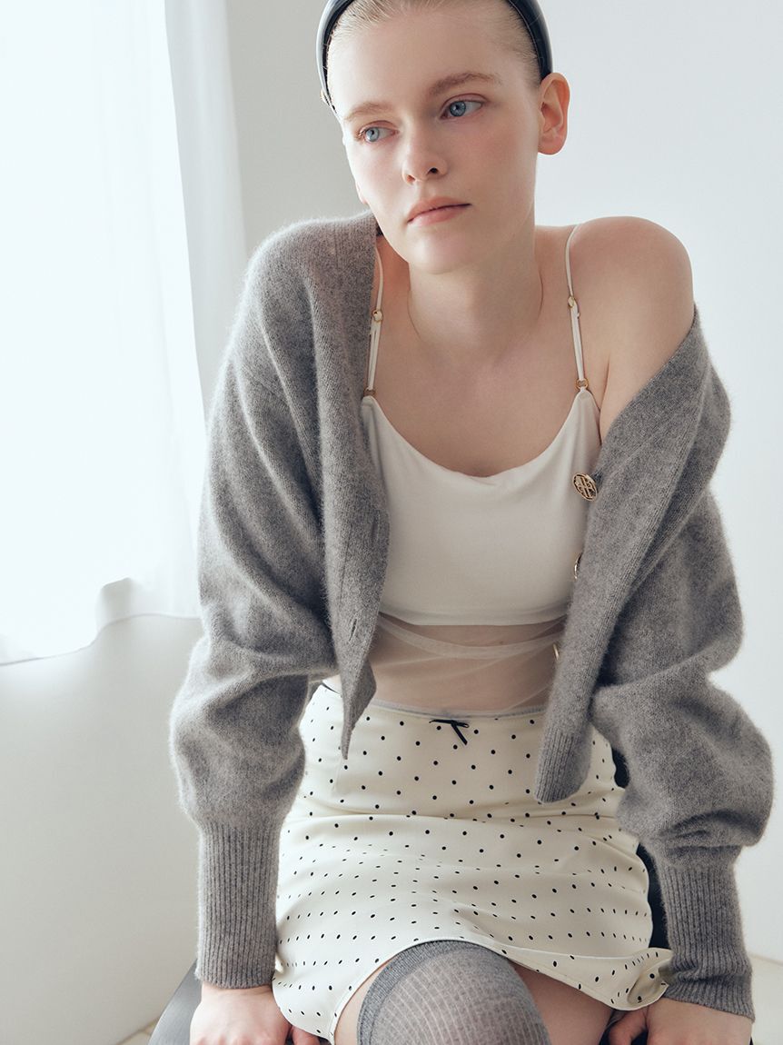 LILY BROWN「LBロゴフォックスニットカーデ」|カーディガン|