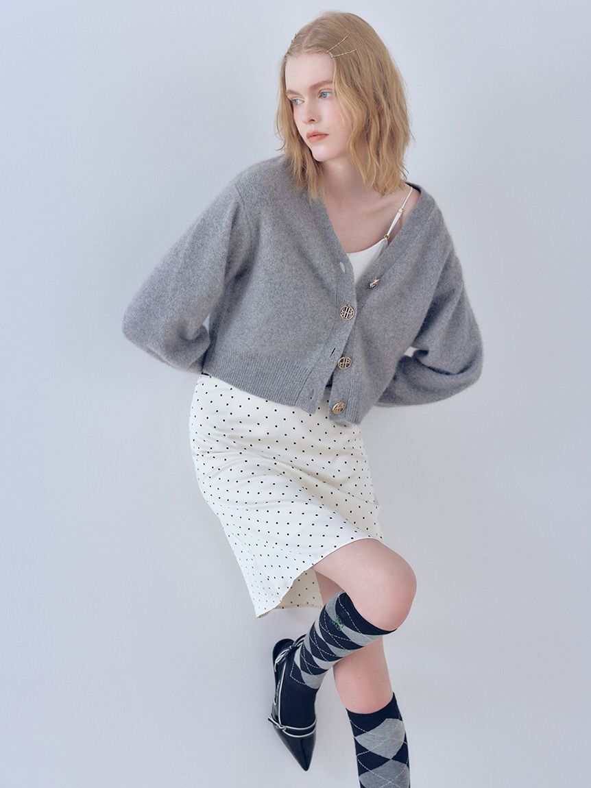 LILY BROWN「LBロゴフォックスニットカーデ」|カーディガン|