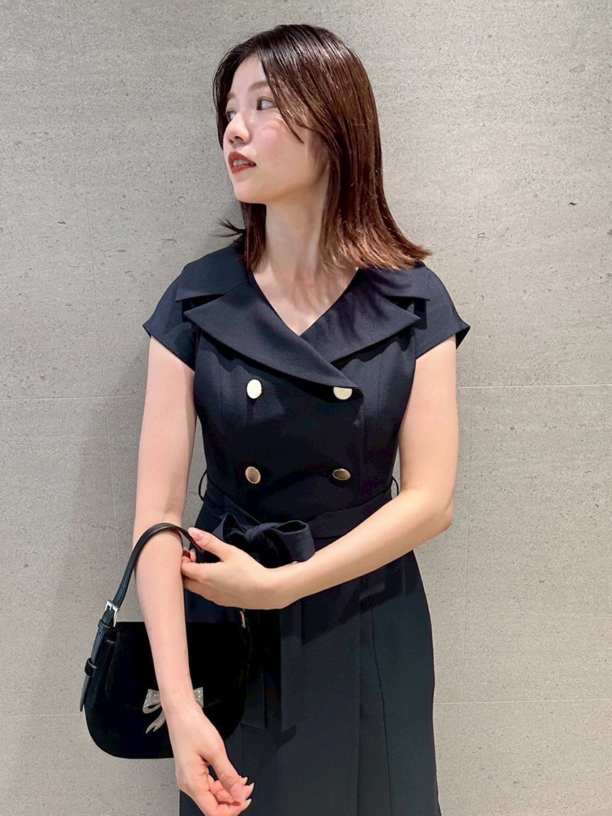 LILY BROWN「デコルテレイヤードトレンチワンピース」|ワンピース|