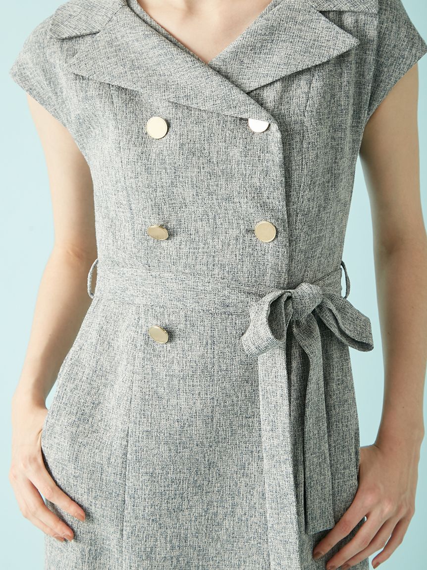 LILY BROWN「デコルテレイヤードトレンチワンピース」|ワンピース|