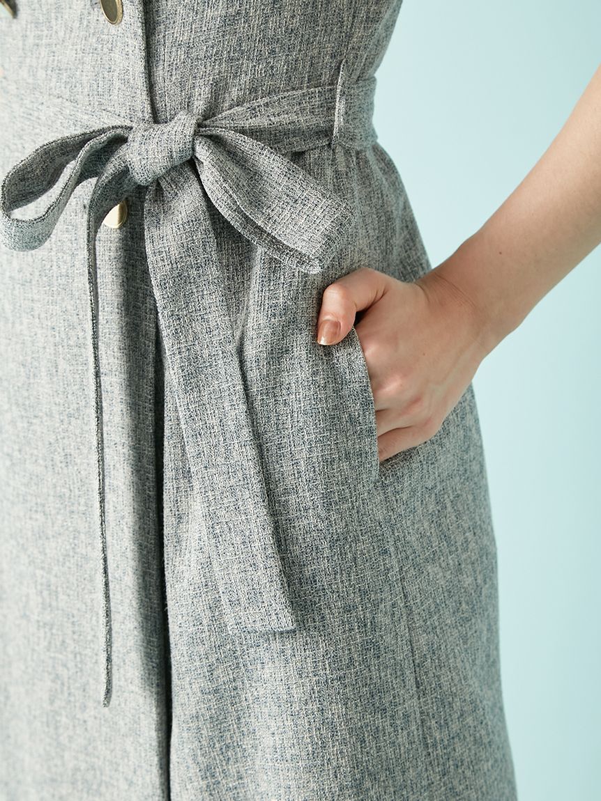 LILY BROWN「デコルテレイヤードトレンチワンピース」|ワンピース|