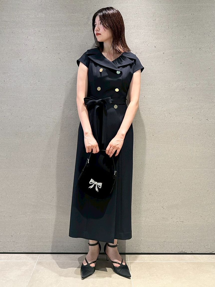 LILY BROWN「デコルテレイヤードトレンチワンピース」|ワンピース|NVY