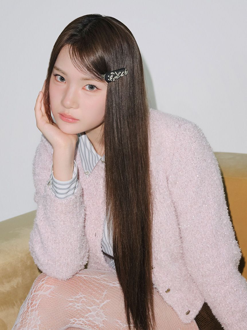 LILY BROWN「[L.B CANDY STOCK]シャツコンビビジューワンピース(Hearts2Hearts着用)」|ワンピース|