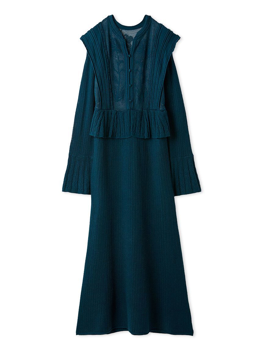 LILY BROWN「スイッチングクロシェニットワンピース」|ワンピース|GRN