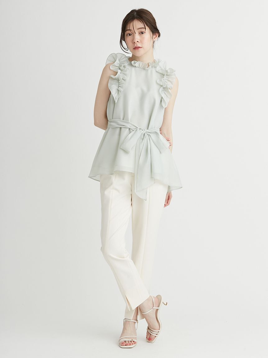 CELFORD「Aラインフレアラッフルブラウス」|シャツ・ブラウス|