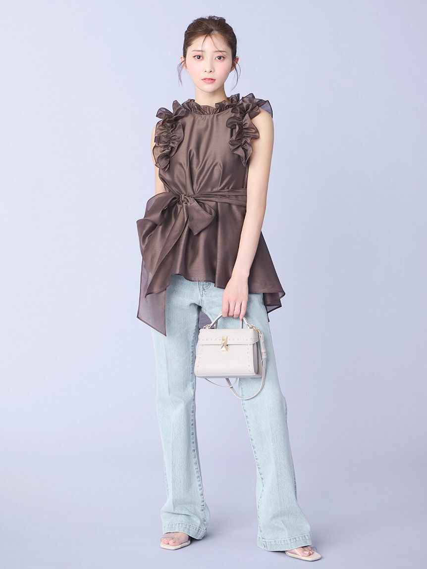 CELFORD「Aラインフレアラッフルブラウス」|シャツ・ブラウス|