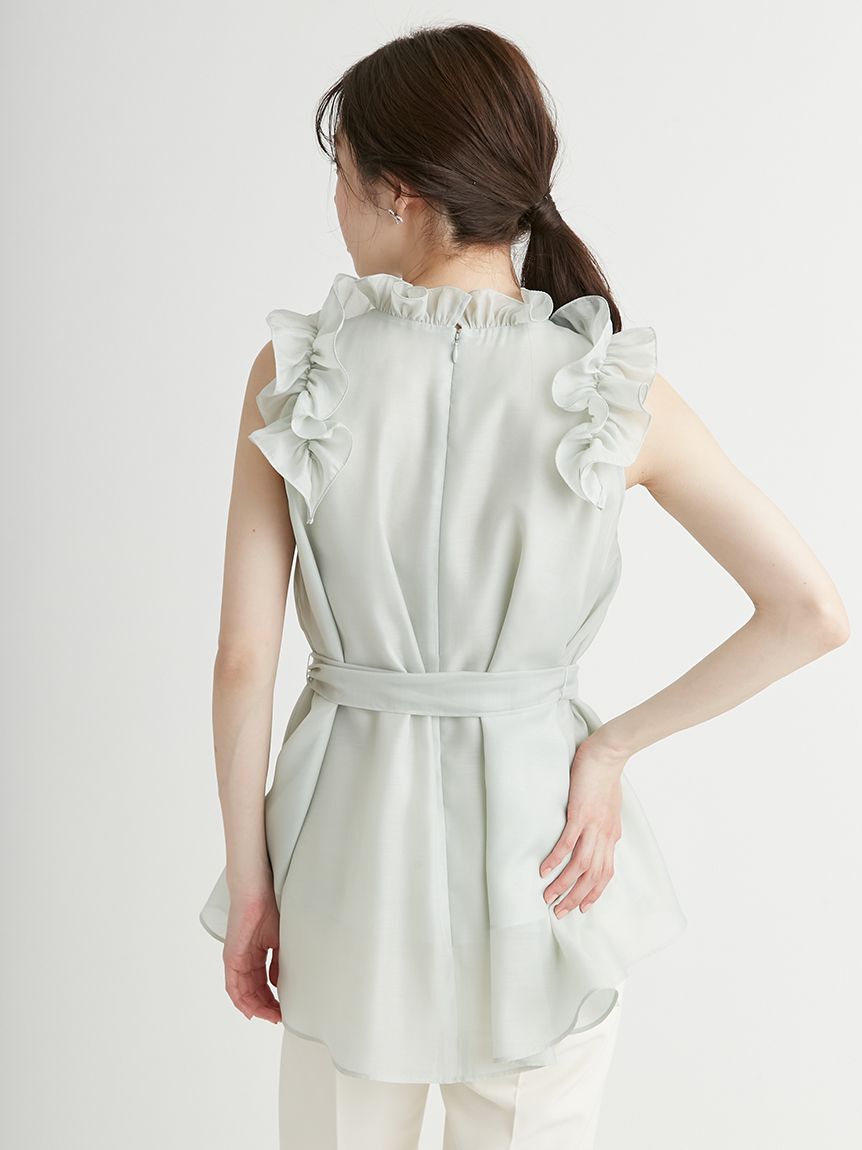 CELFORD「Aラインフレアラッフルブラウス」|シャツ・ブラウス|