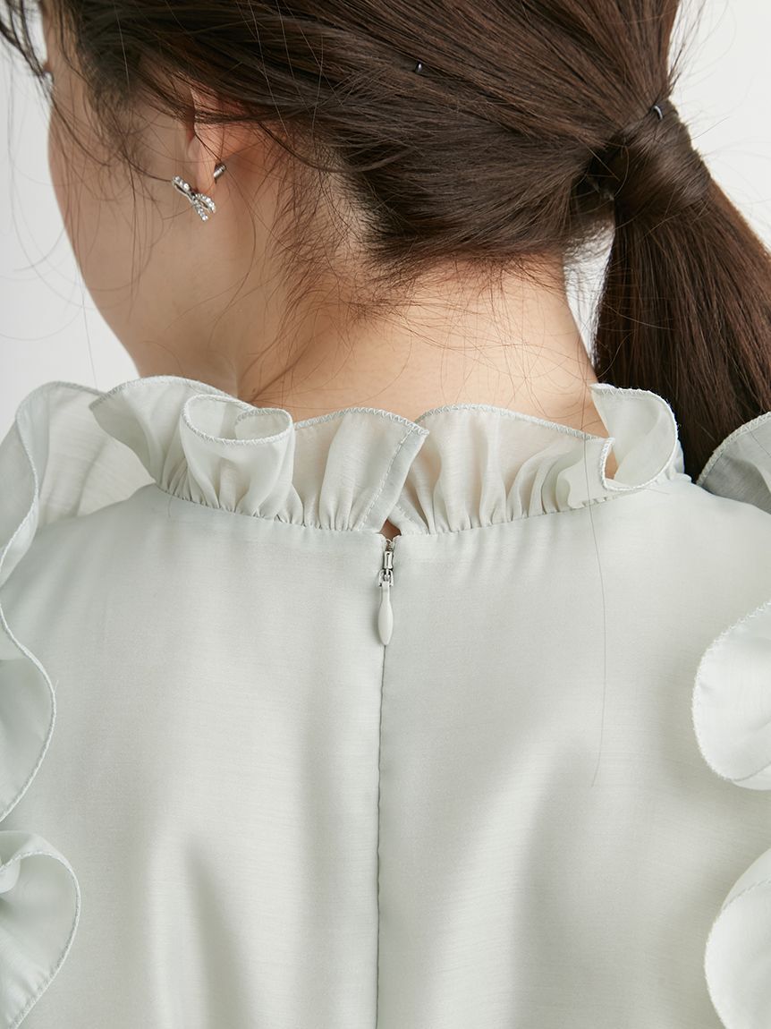 CELFORD「Aラインフレアラッフルブラウス」|シャツ・ブラウス|