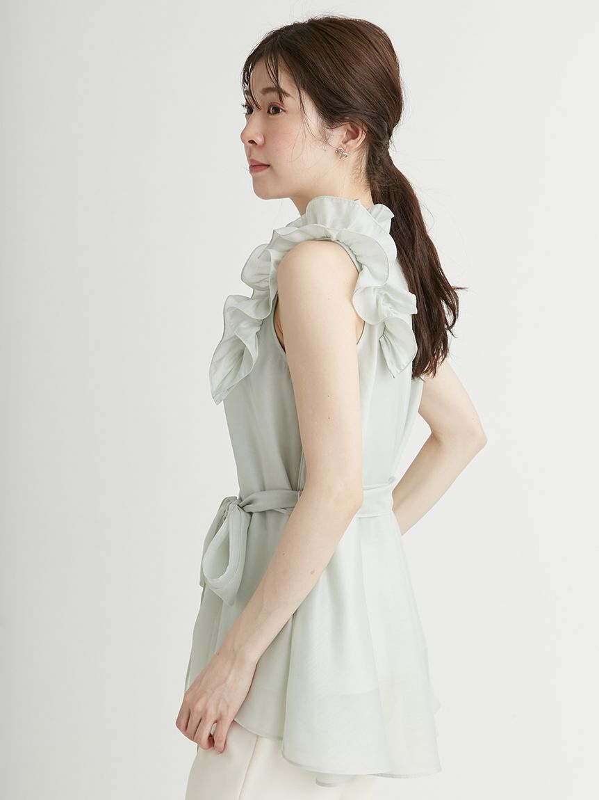 CELFORD「Aラインフレアラッフルブラウス」|シャツ・ブラウス|