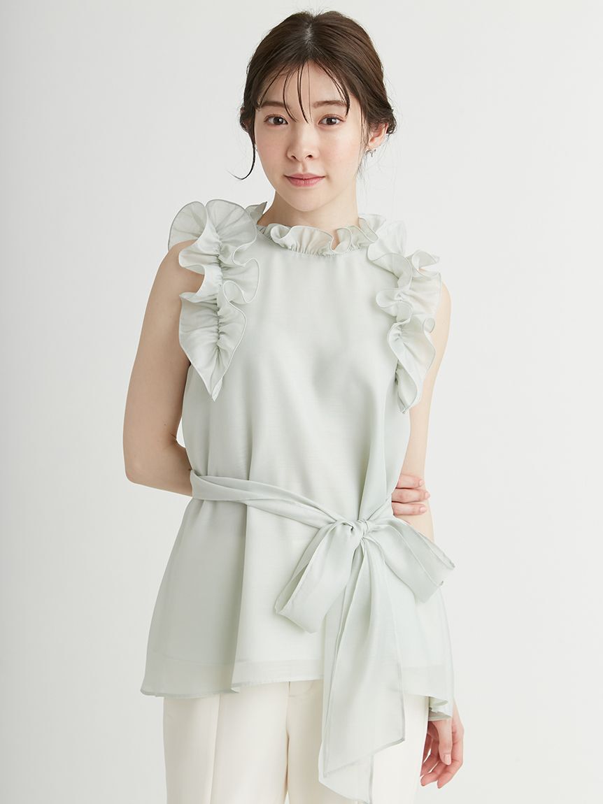 CELFORD「Aラインフレアラッフルブラウス」|シャツ・ブラウス|