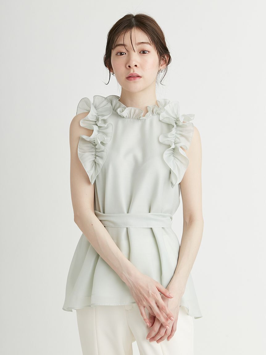 CELFORD「Aラインフレアラッフルブラウス」|シャツ・ブラウス|