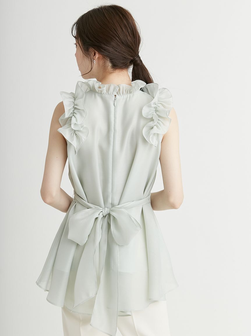 CELFORD「Aラインフレアラッフルブラウス」|シャツ・ブラウス|