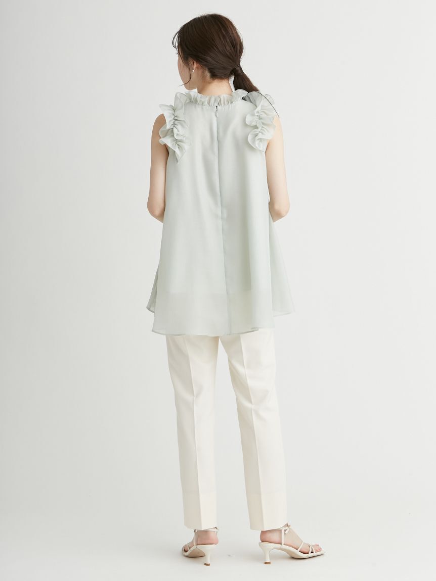 CELFORD「Aラインフレアラッフルブラウス」|シャツ・ブラウス|