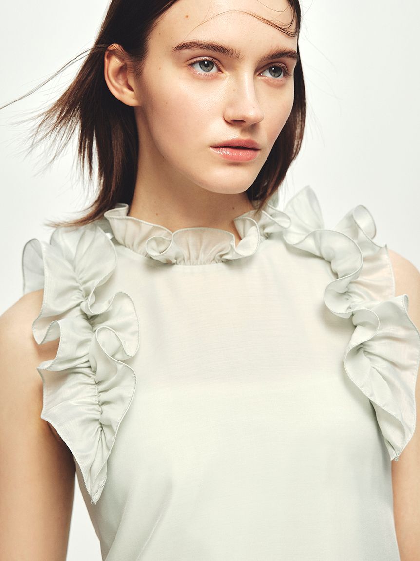 CELFORD「Aラインフレアラッフルブラウス」|シャツ・ブラウス|