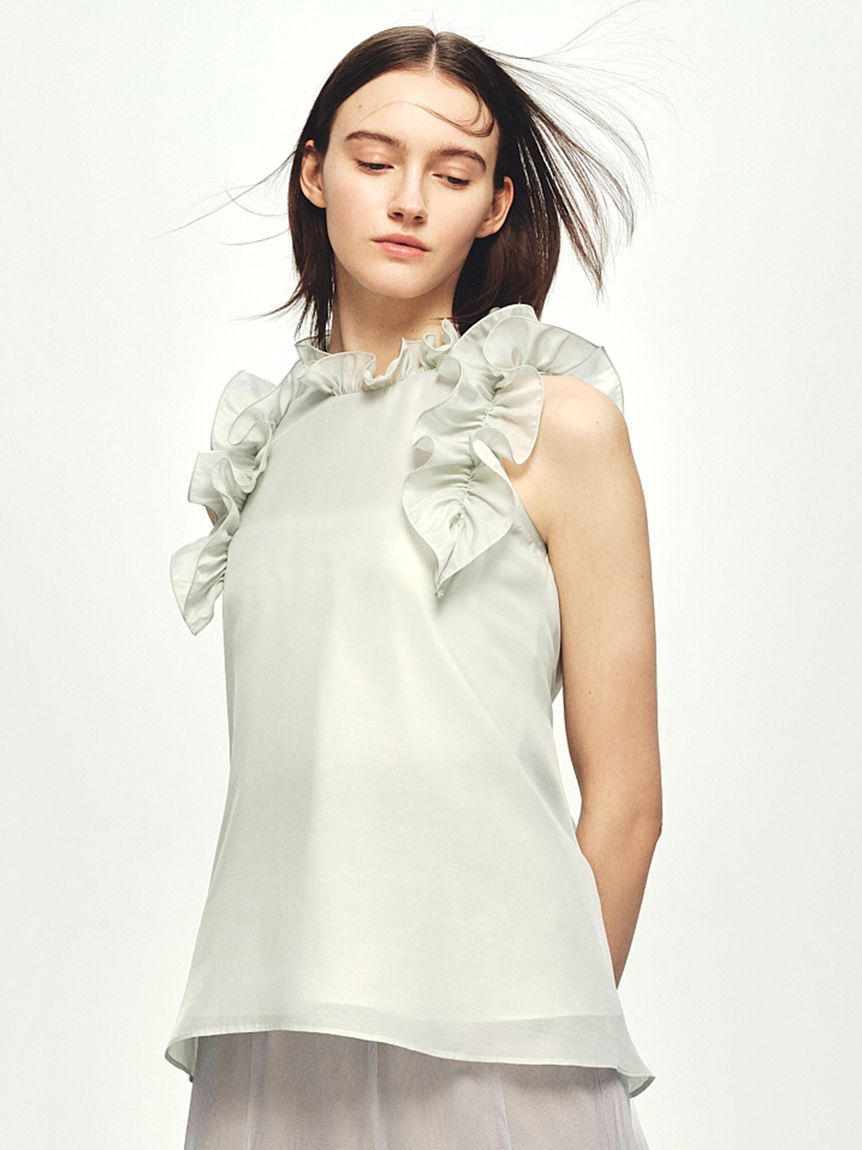 CELFORD「Aラインフレアラッフルブラウス」|シャツ・ブラウス|