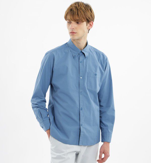 MACKINTOSH PHILOSOPHY「長袖ボタンダウンシャツ 無地/チェック」|シャツ・ブラウス|ブルー無地