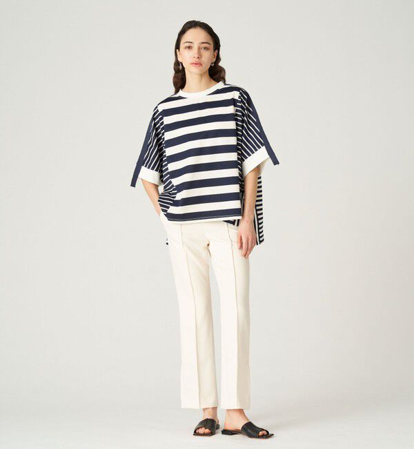  「ホワイトサイドスリットパンツ」|スラックス|