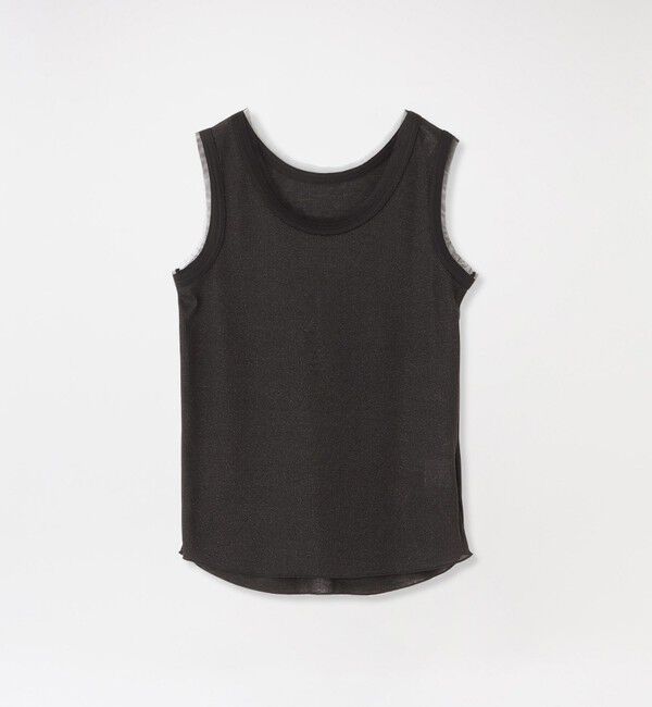  「ラメリブタンクトップ」|Tシャツ・カットソー|ブラック