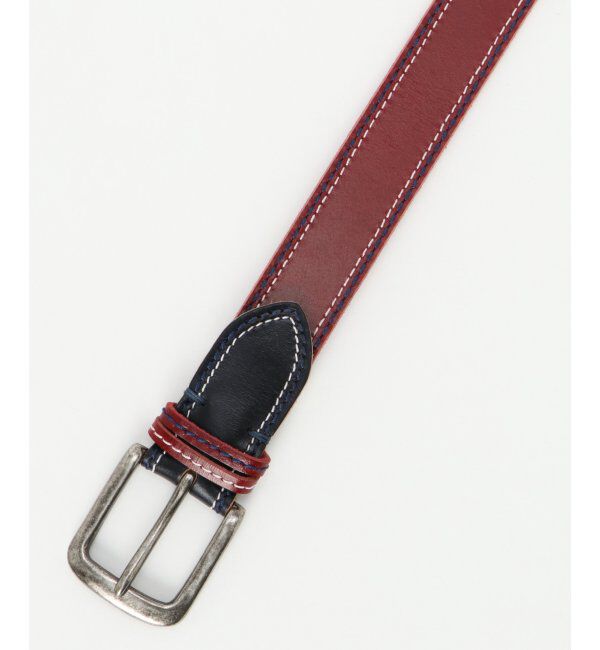 ikka「バイカラーステッチ　レザーベルト」|ベルト|