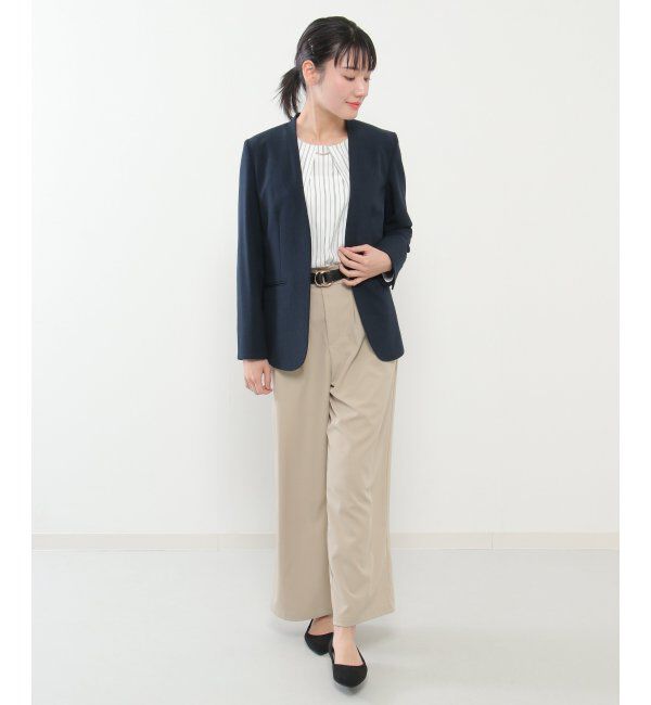 IKKA LOUNGE「リネンライクV襟ジャケット」|その他|