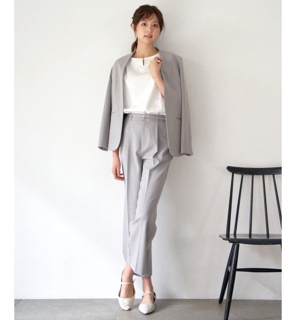 IKKA LOUNGE「リネンライクV襟ジャケット」|その他|